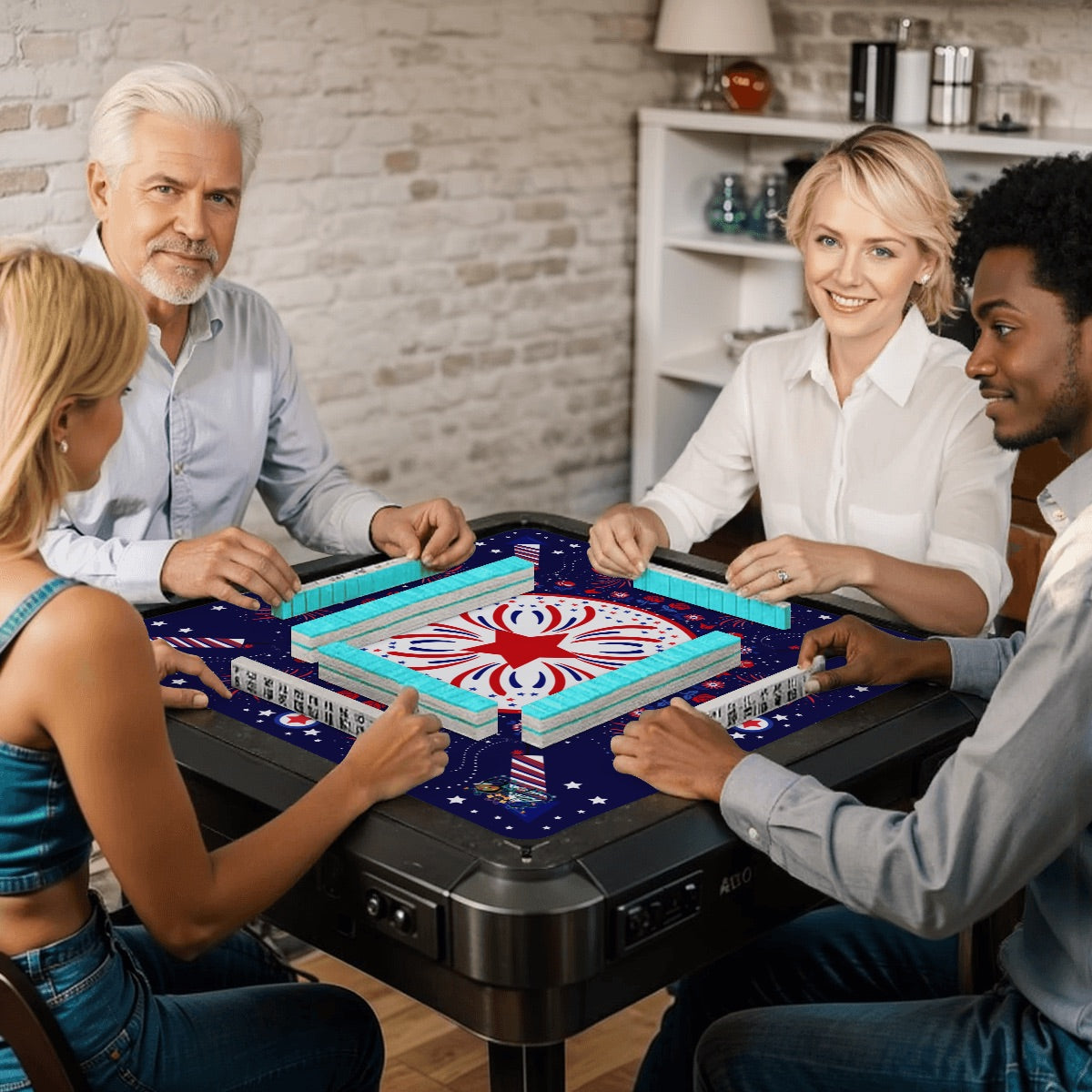Patriotic ‘zon inpspired Mahjong Mat 31.5"x31.5" (Ship Folded)