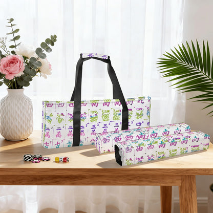 Mahjong Bag Set 3 Pcs Picnic in the flowers-on black