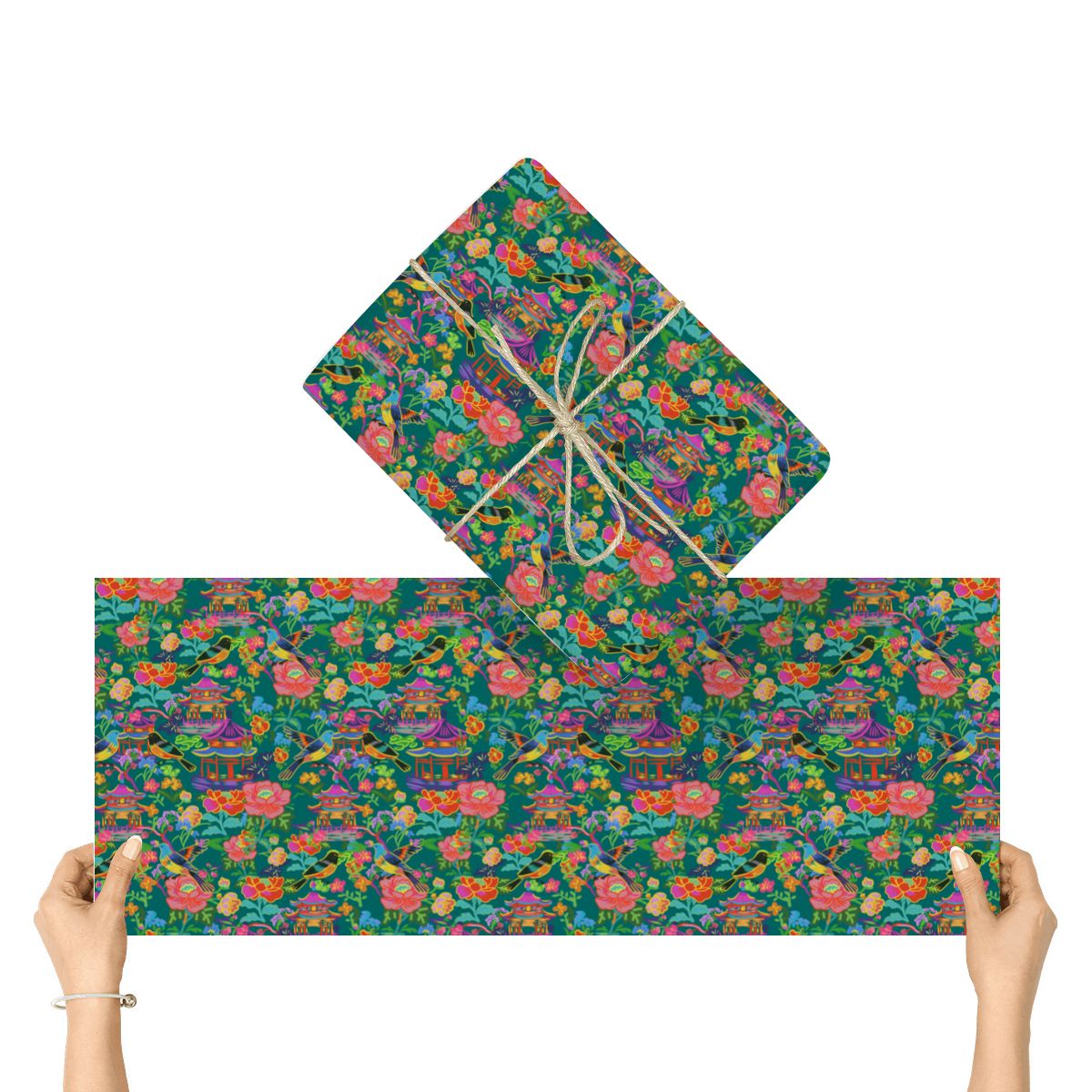 3Pack Gift Wrapping Paper Sheets - Mahjong