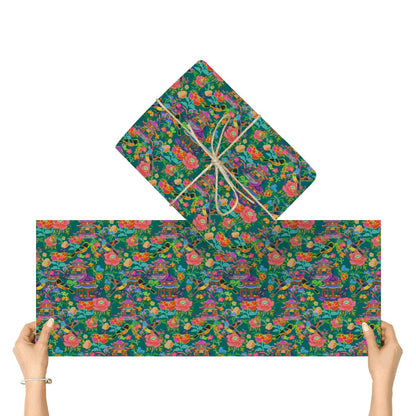 3Pack Gift Wrapping Paper Sheets - Mahjong