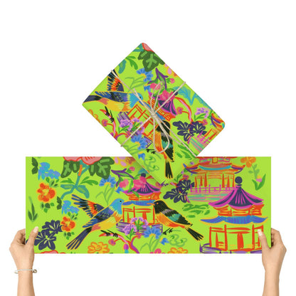 3Pack Gift Wrapping Paper Sheets - Mahjong