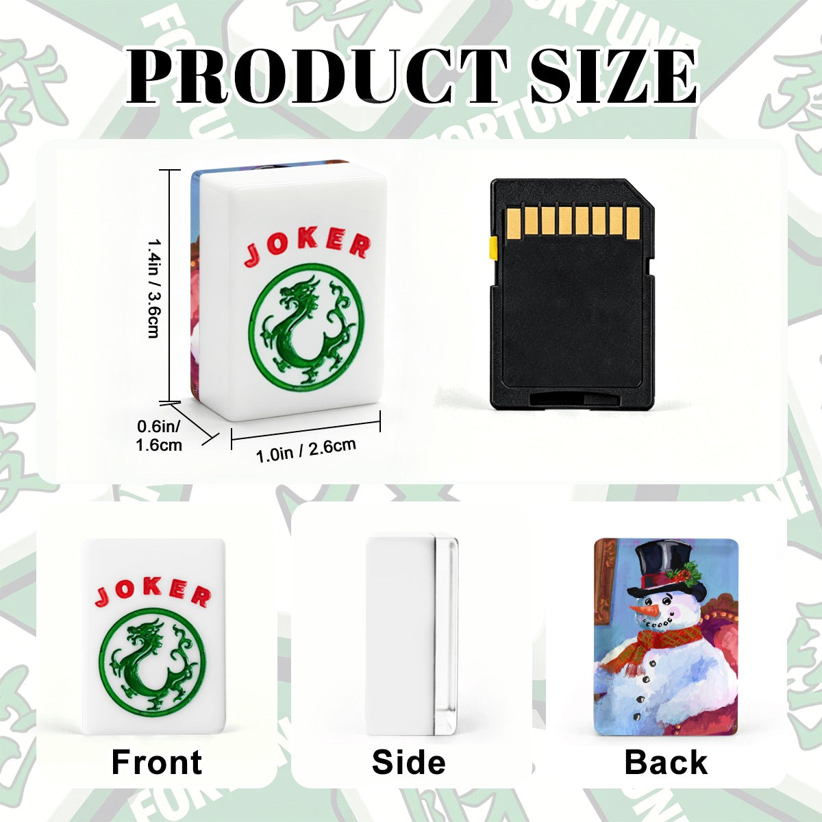 Chill Dude Snowman American Mahjong Tiles