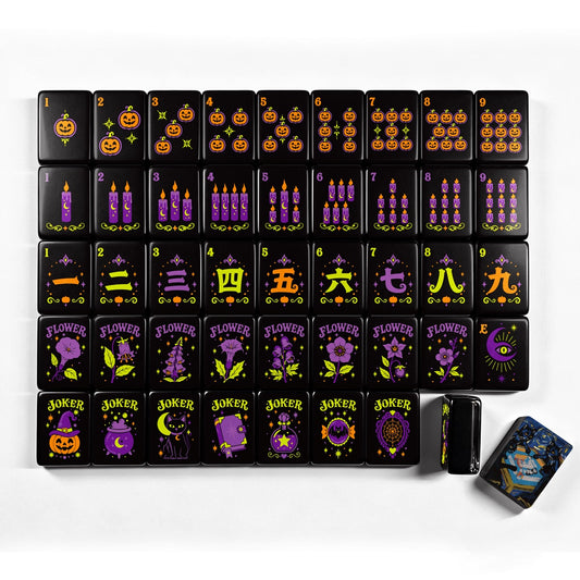 Paws, paws, paws Pumpkin Hex Halloween Mahjong Tiles