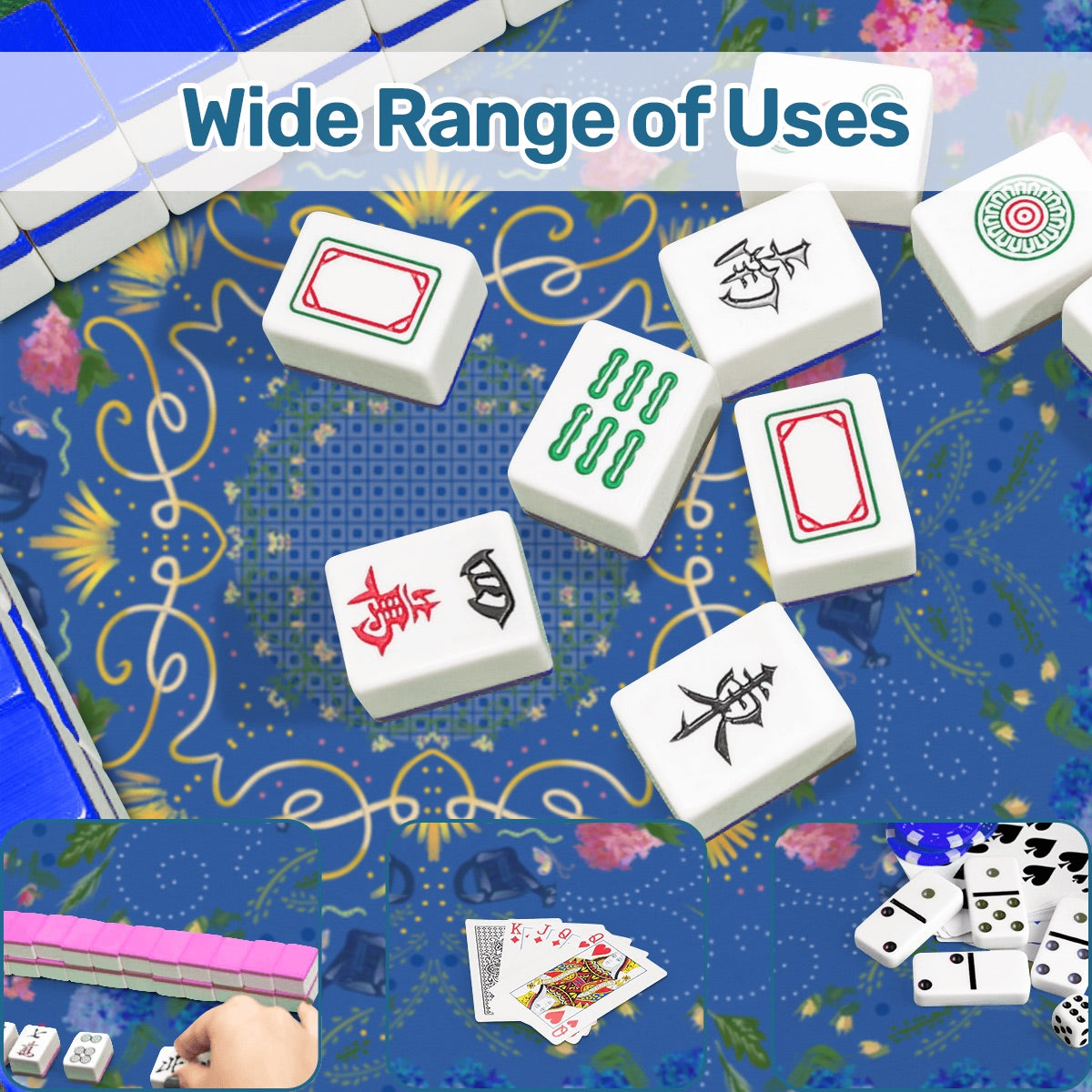 Hope in Blue Mahjong Mat 33"x33" (Ship Rolled up) HopeVillagemat