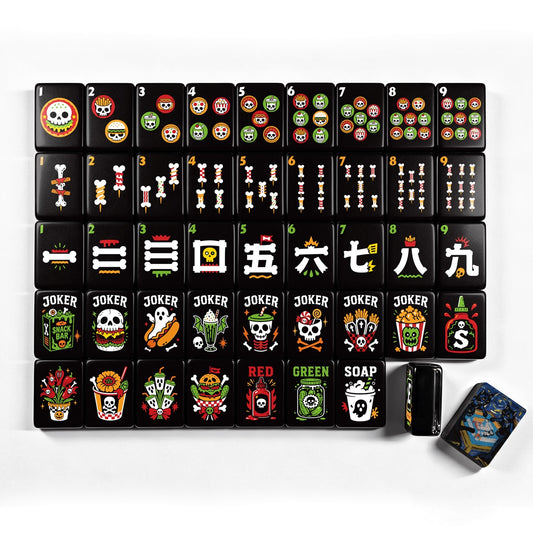 Paws, paws, paws Skull Diner Halloween Mahjong Tiles