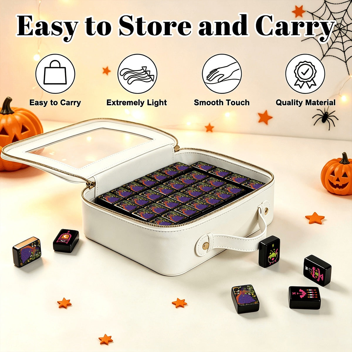 Witch Gothic Dessert Halloween Mahjong Tiles  Single Layer
