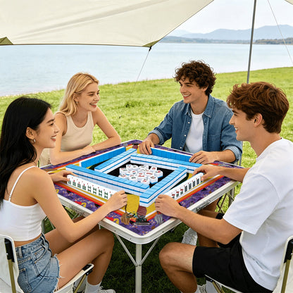 Mahjong Mat SleekSurface Halloween Sistas purple