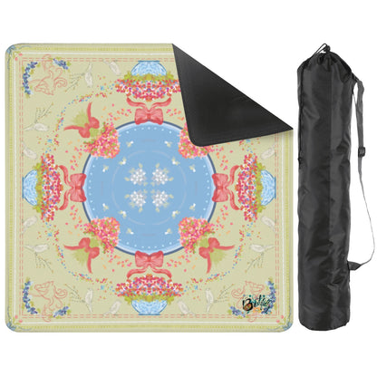 Lil Dolly hand-illustrated mahjong mat by Brewtifully