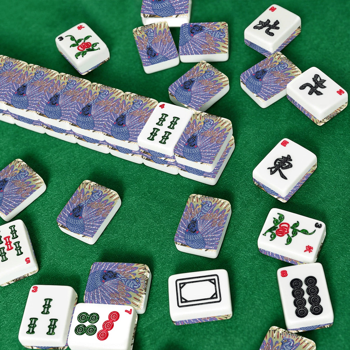 Peacocking American Mahjong Tiles