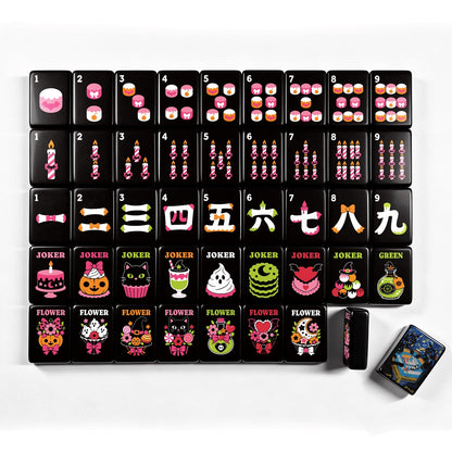 Paws, paws, paws Gothic Dessert Halloween Mahjong Tiles  Single Layer