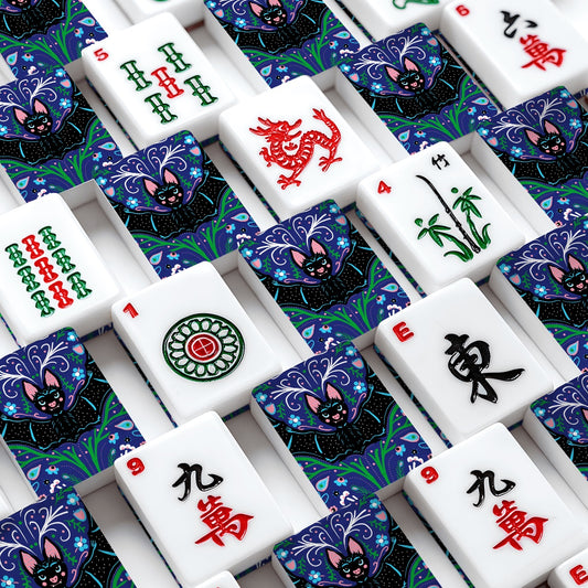 Folk Batty American Mahjong Tiles