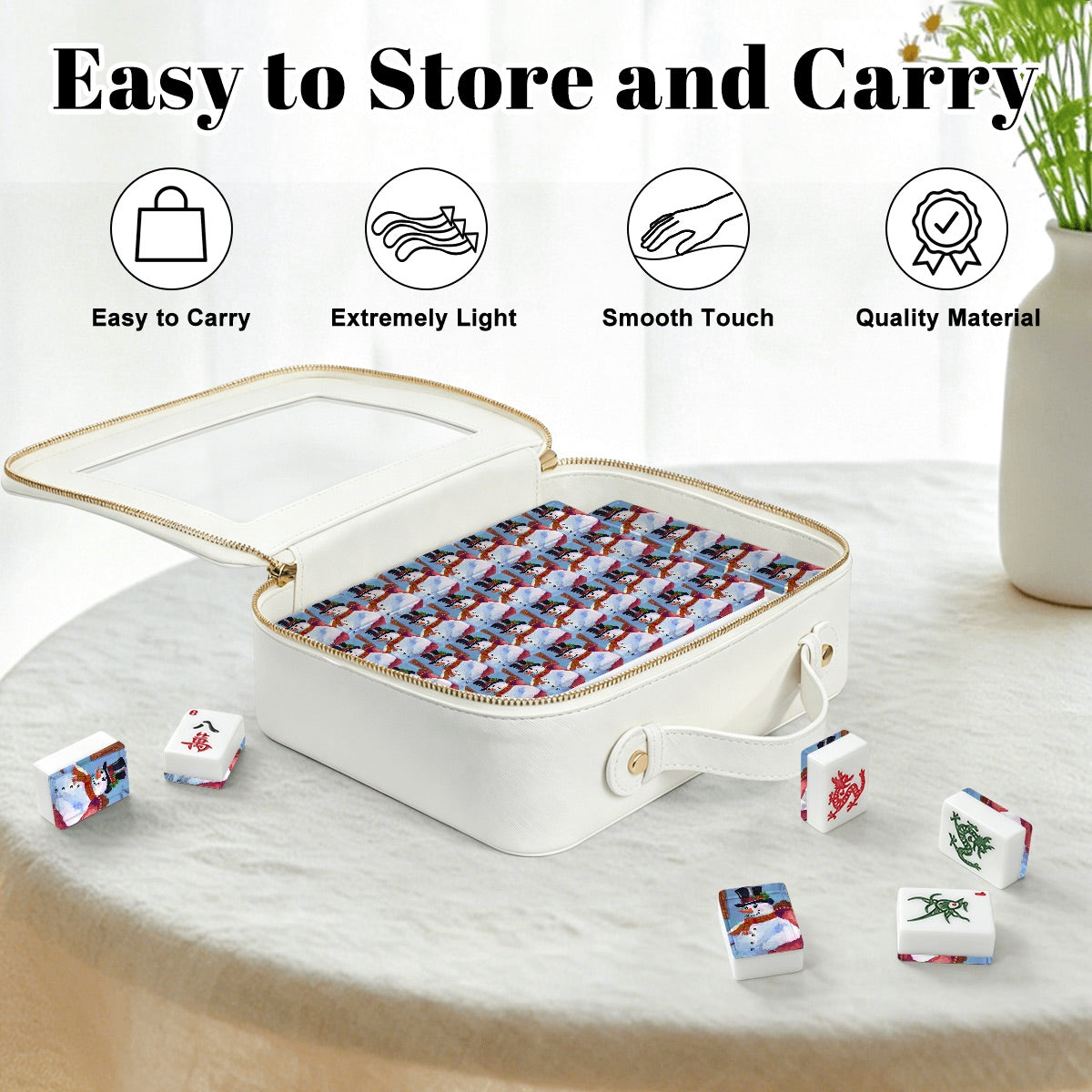 Chill Dude Snowman American Mahjong Tiles