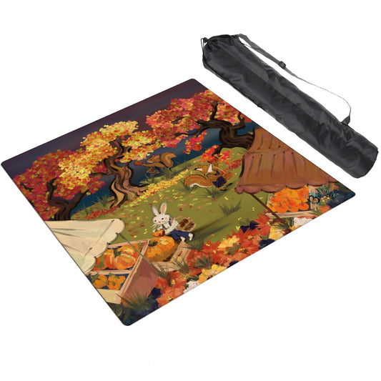 Apple pickin’ - Mahjong Mat 2mm 31.5” Silk / Sleek Surface -Special price Autumn Season Mat