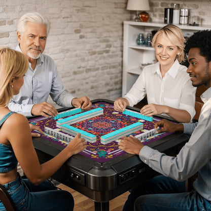 Mahjong Mat (Made in USA) Spring on Plum w instructions
