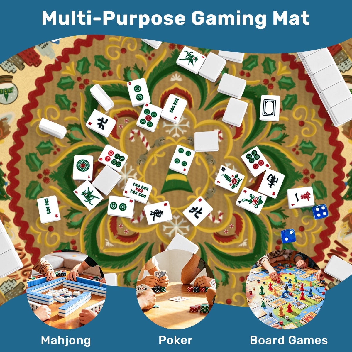 Mahjong Mat SleekSurface Holiday Memories series