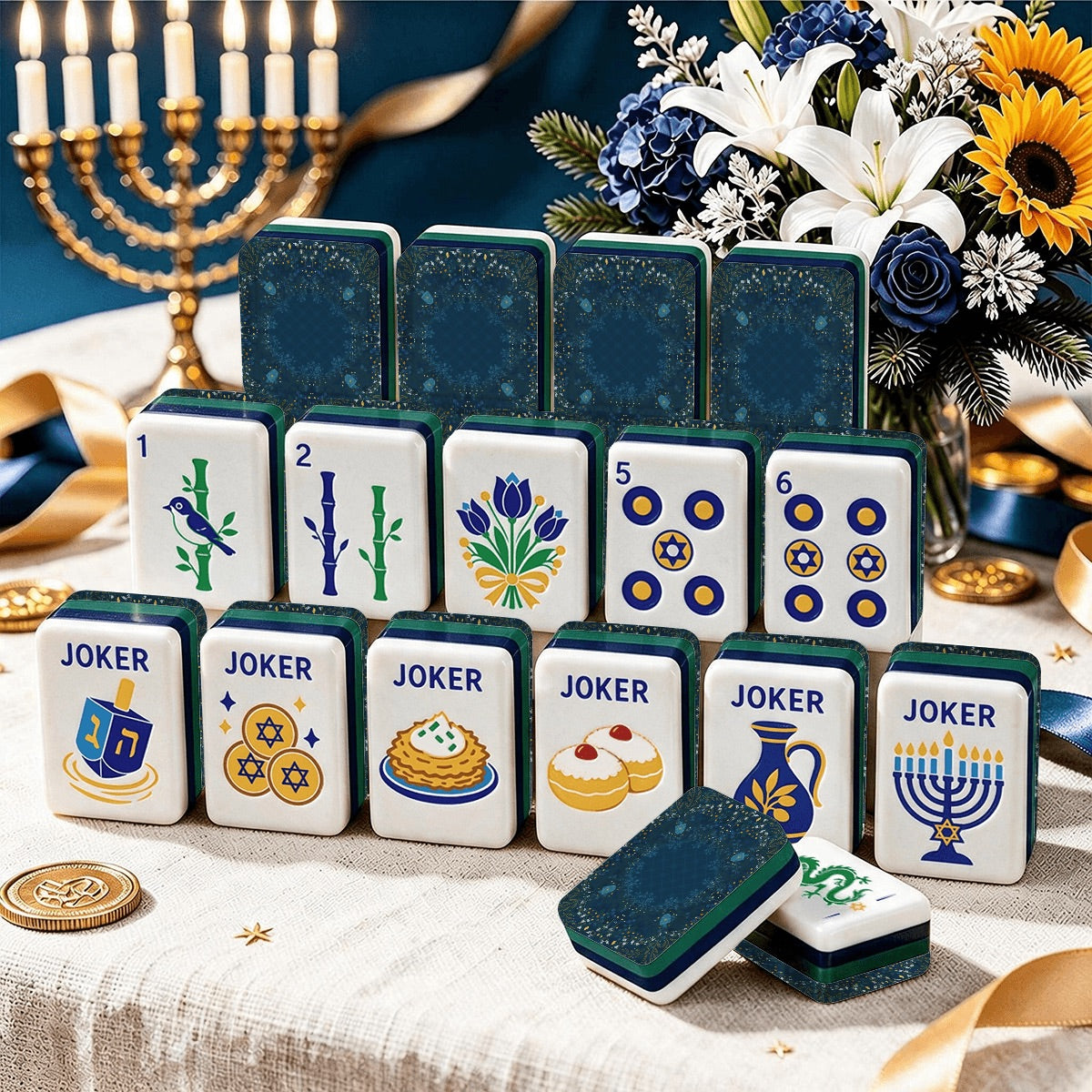 Heritage Hanukkah Mahjong Tiles IMG1592