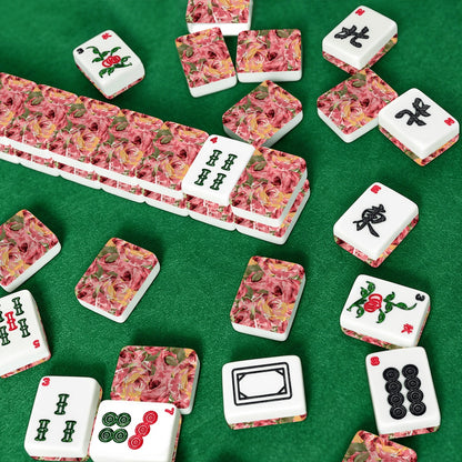 Hand painted Roses American Mahjong Tiles