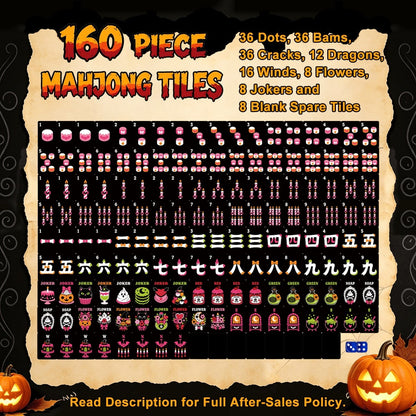 Witch Gothic Dessert Halloween Mahjong Tiles  Single Layer