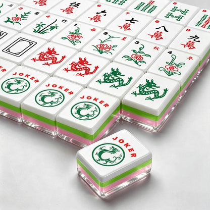 4 Layer American Mahjong Tiles Set Bold floral