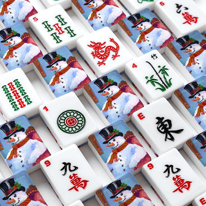Chill Dude Snowman American Mahjong Tiles