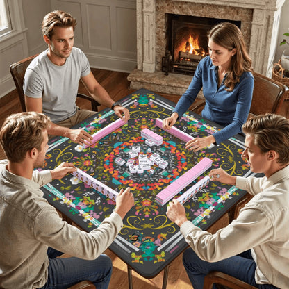 Mahjong Mat (Made in USA) Spring Collection - 2mm w instructions