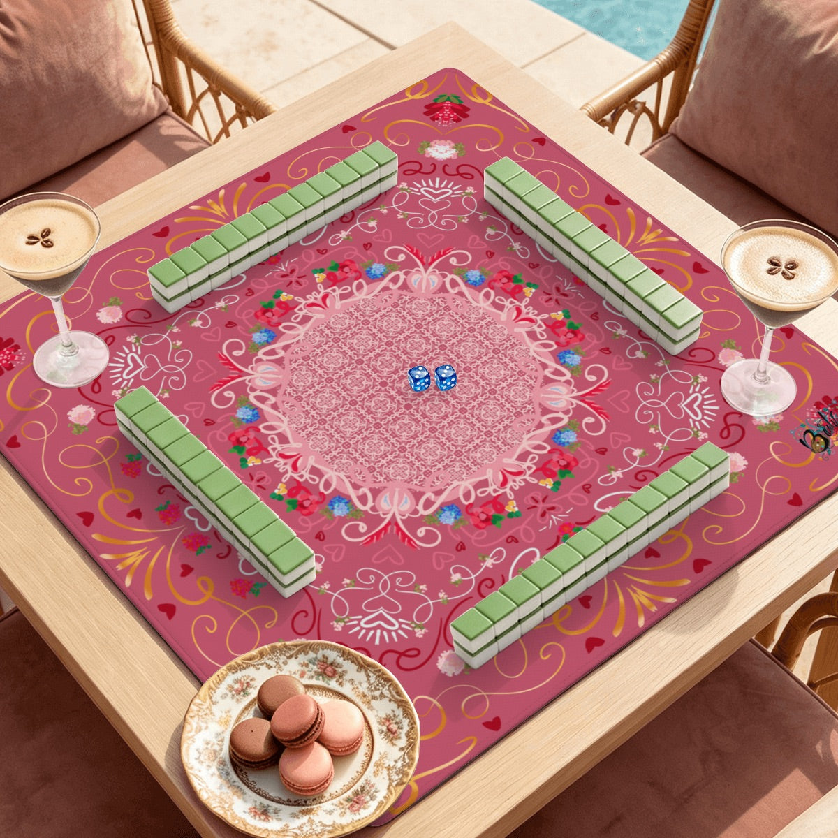 Mahjong Mat SleekSurface (Made in USA) Sweet Valentine