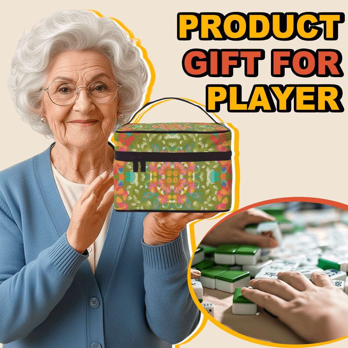 2026 Spring design - Chartreuse Portable Mahjong Bag
