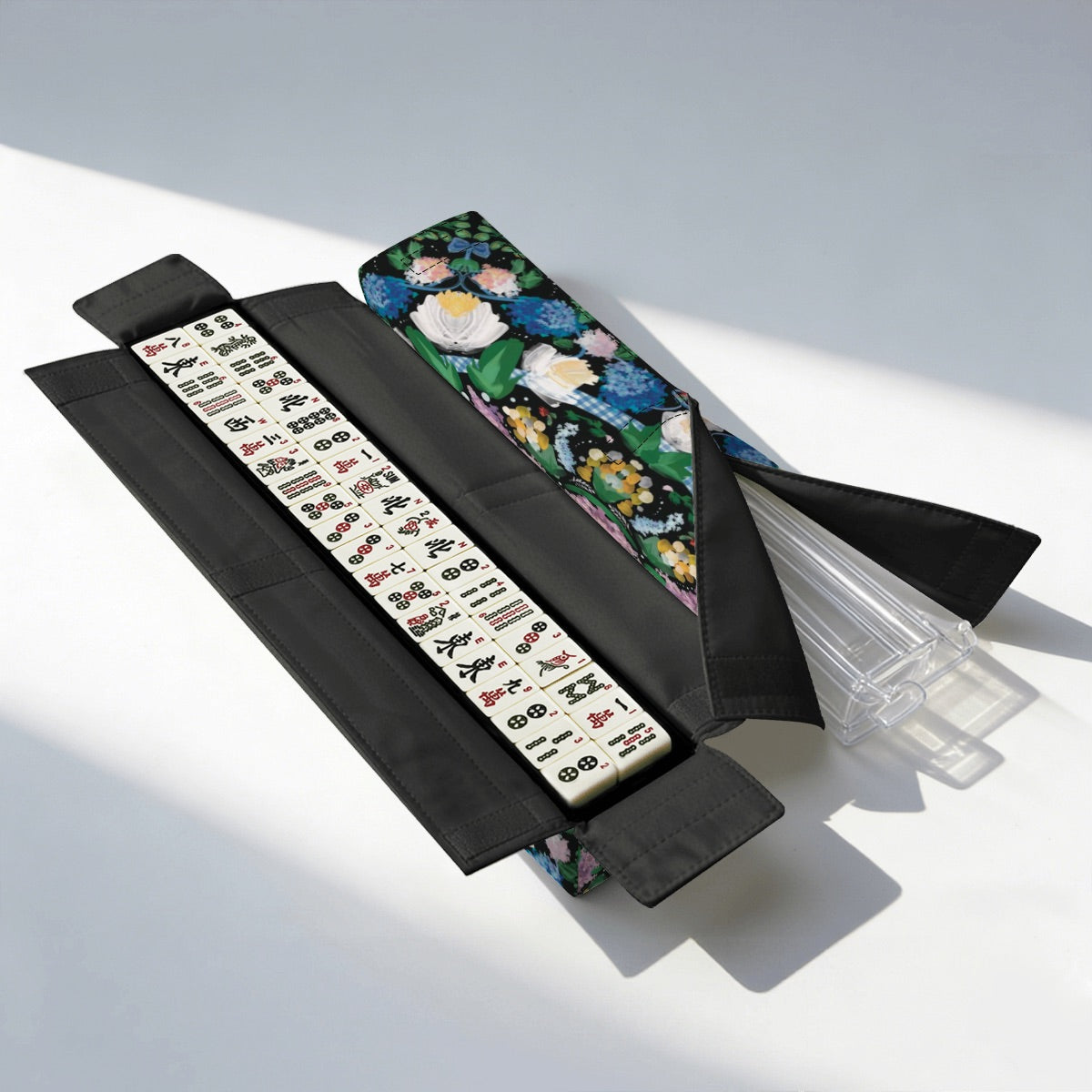 Mahjong Bag Set 3 Pcs Picnic in the flowers-on black