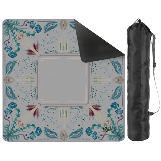 Roaring 20’s Dove Grey- Mini Travel Mahjong Mat 20.9"x20.9" (Ship Rolled up)