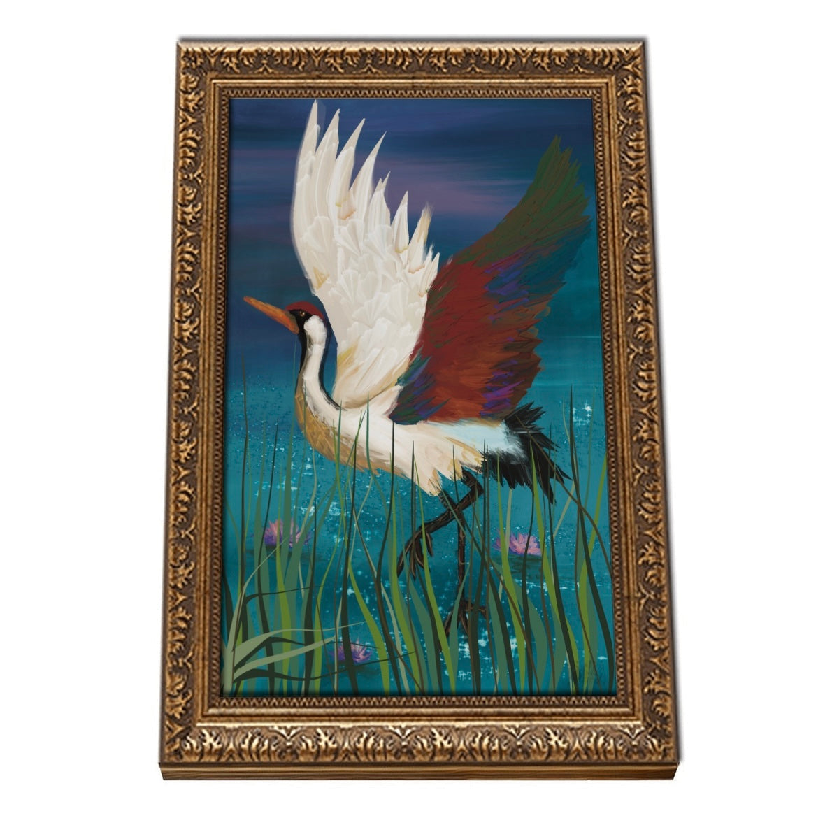 Vintage Gold Framed Canvas Prints Wall Art (3:2) (Made in USA) Crane & Friends