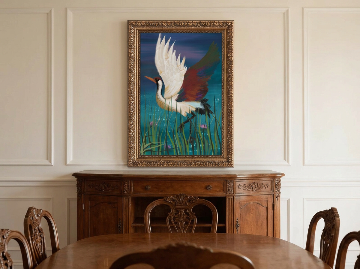 Vintage Gold Framed Canvas Prints Wall Art (3:2) (Made in USA) Crane & Friends