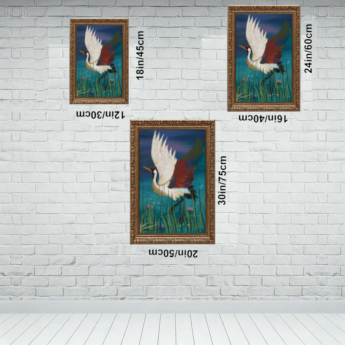 Vintage Gold Framed Canvas Prints Wall Art (3:2) (Made in USA) Crane & Friends