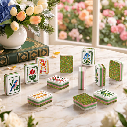 Modern Folk American Mahjong Tiles  4Layer Acrylic in multiple designs