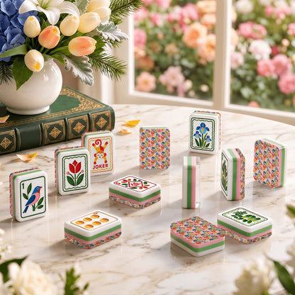 Modern Folk American Mahjong Tiles  4Layer Acrylic in multiple designs