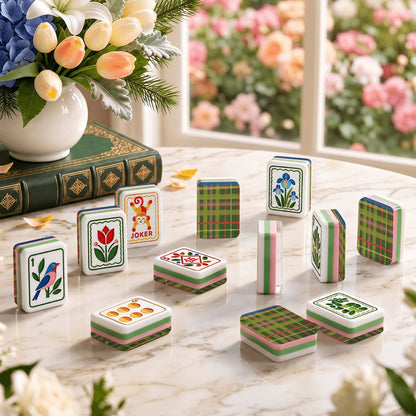 Modern Folk American Mahjong Tiles  4Layer Acrylic in multiple designs