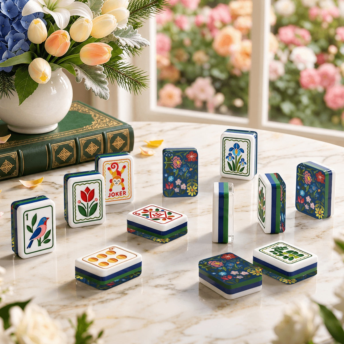 Modern Folk American Mahjong Tiles  4Layer Acrylic in multiple designs