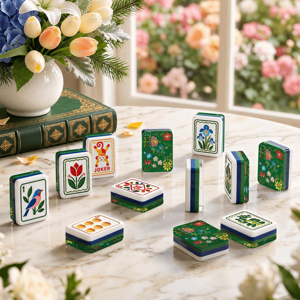 Modern Folk American Mahjong Tiles  4Layer Acrylic in multiple designs