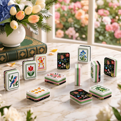 Modern Folk American Mahjong Tiles  4Layer Acrylic in multiple designs