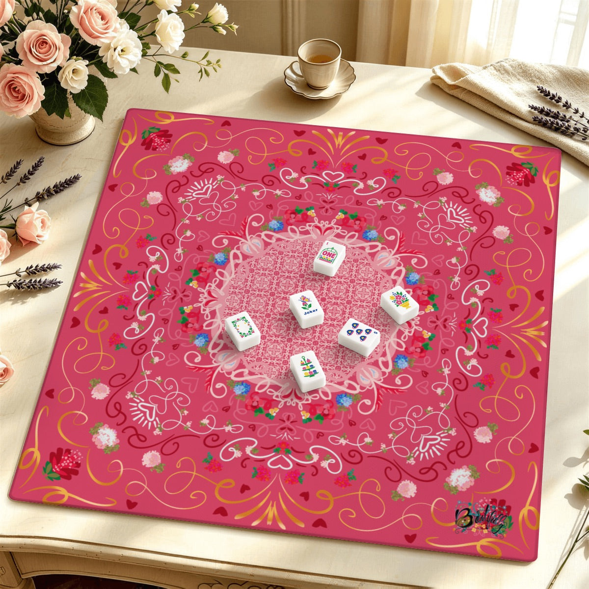 Mahjong Mat SleekSurface (Made in USA) Sweet Valentine