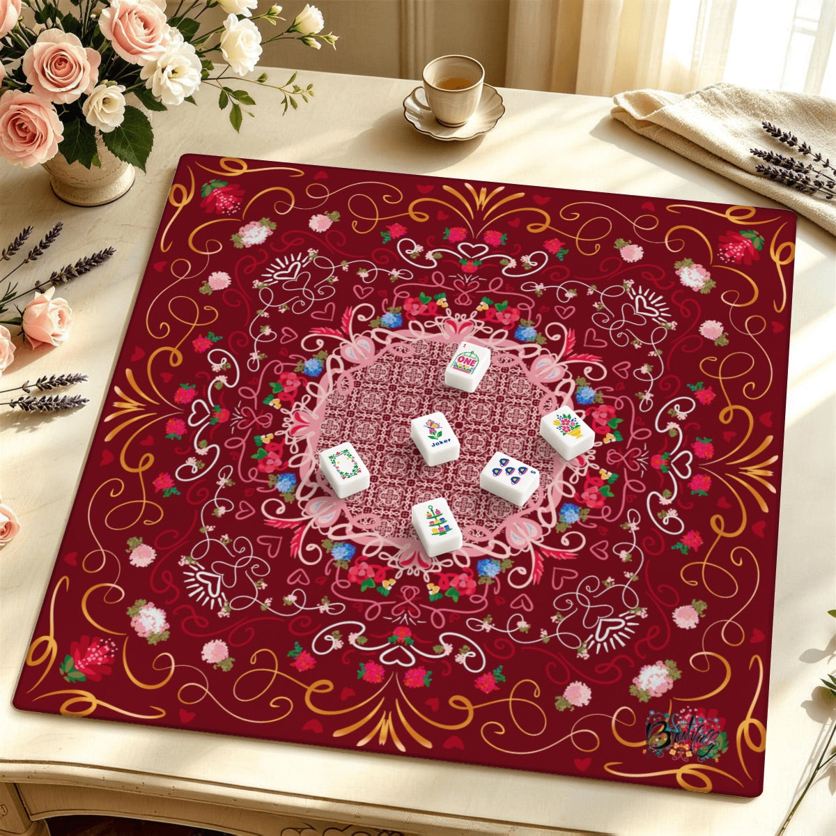 Mahjong Mat SleekSurface (Made in USA) Sweet Valentine