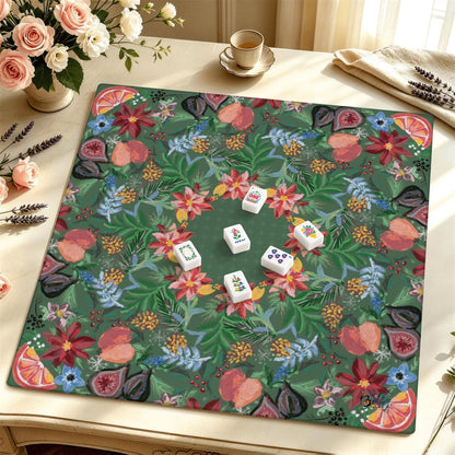 Mahjong Mat SleekSurface (Made in USA) Nature’s Holiday Gifts- Multiple colorways