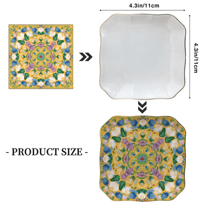Scalloped Ceramic Mahjong Dice Tray in variety of patterns