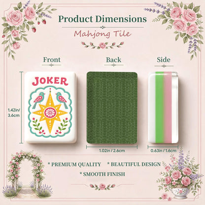 Scandi Folk Art Christmas Mahjong Tiles Green Sweater