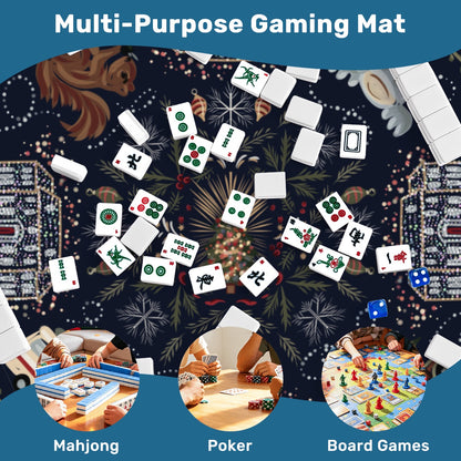 Mahjong Mat SleekSurface (Made in USA) Christmas memories and traditions
