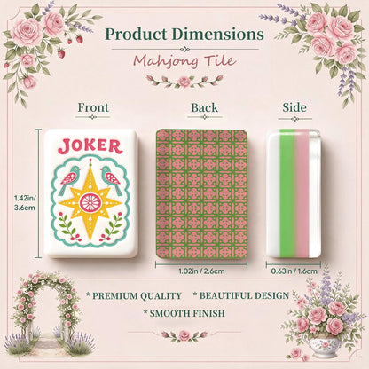 Scandi Folk Art Christmas Mahjong Tiles Preppy lattice