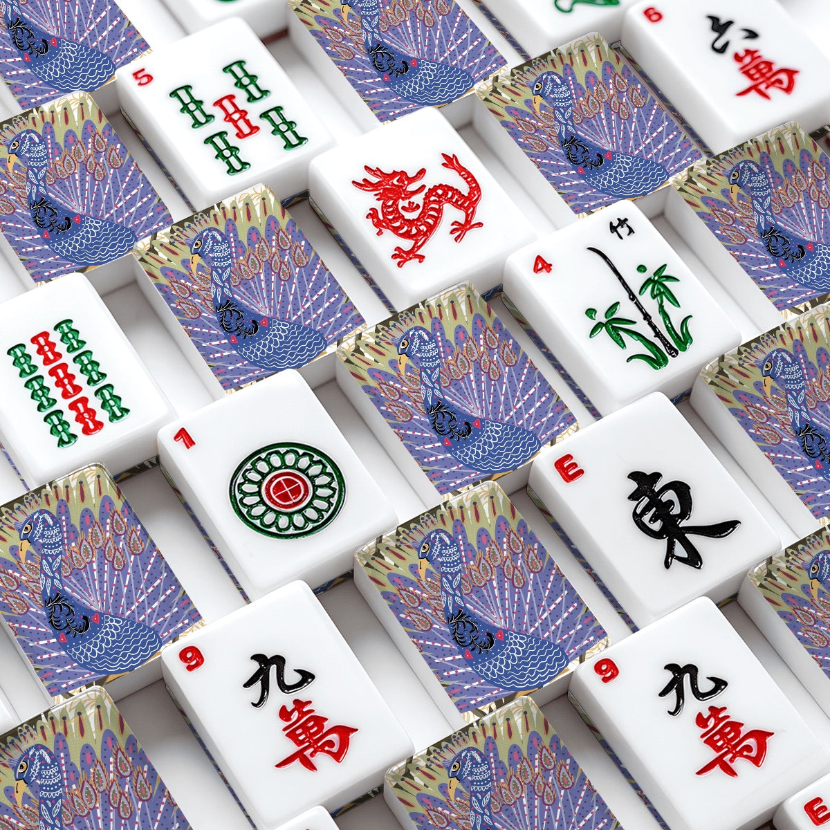 Peacocking American Mahjong Tiles