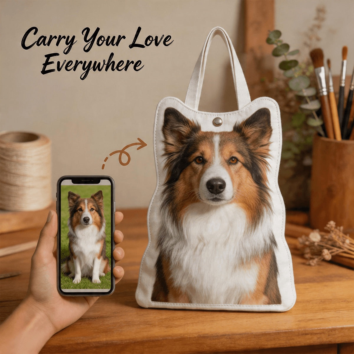 Shaped Canvas Bag Mahj tiles
