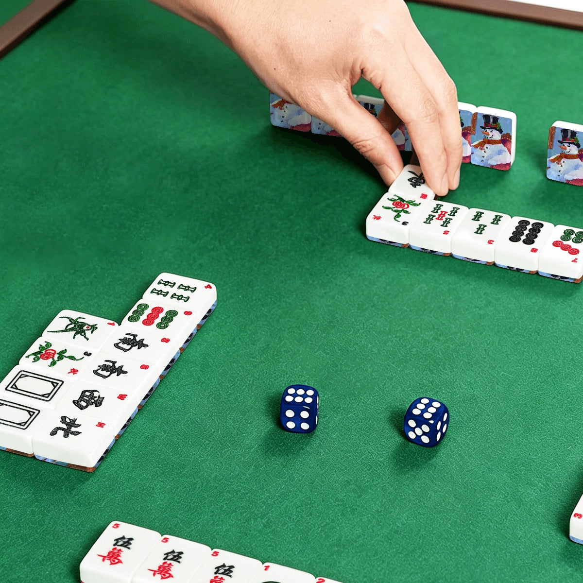 Chill Dude Snowman American Mahjong Tiles
