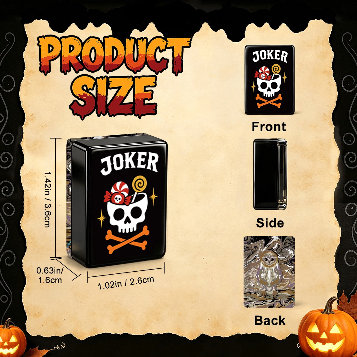 Woodsy Owl Skull Diner Halloween Mahjong Tiles multi layer