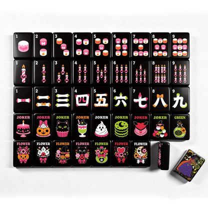 Witch Gothic Dessert Halloween Mahjong Tiles  Single Layer